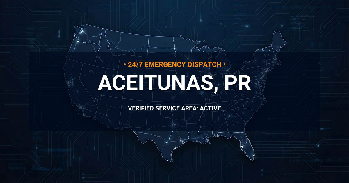 Emergency Plumbing Dispatch Map for Plumbing Services: Aceitunas, PR