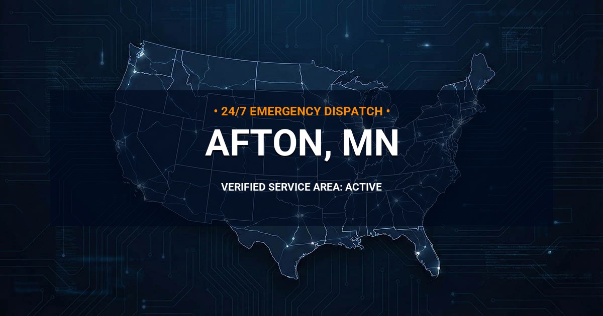Emergency Plumbing Dispatch Map for Plumbing Services: Afton, MN