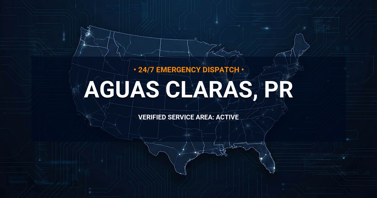 Emergency Plumbing Dispatch Map for Plumbing Services: Aguas Claras, PR