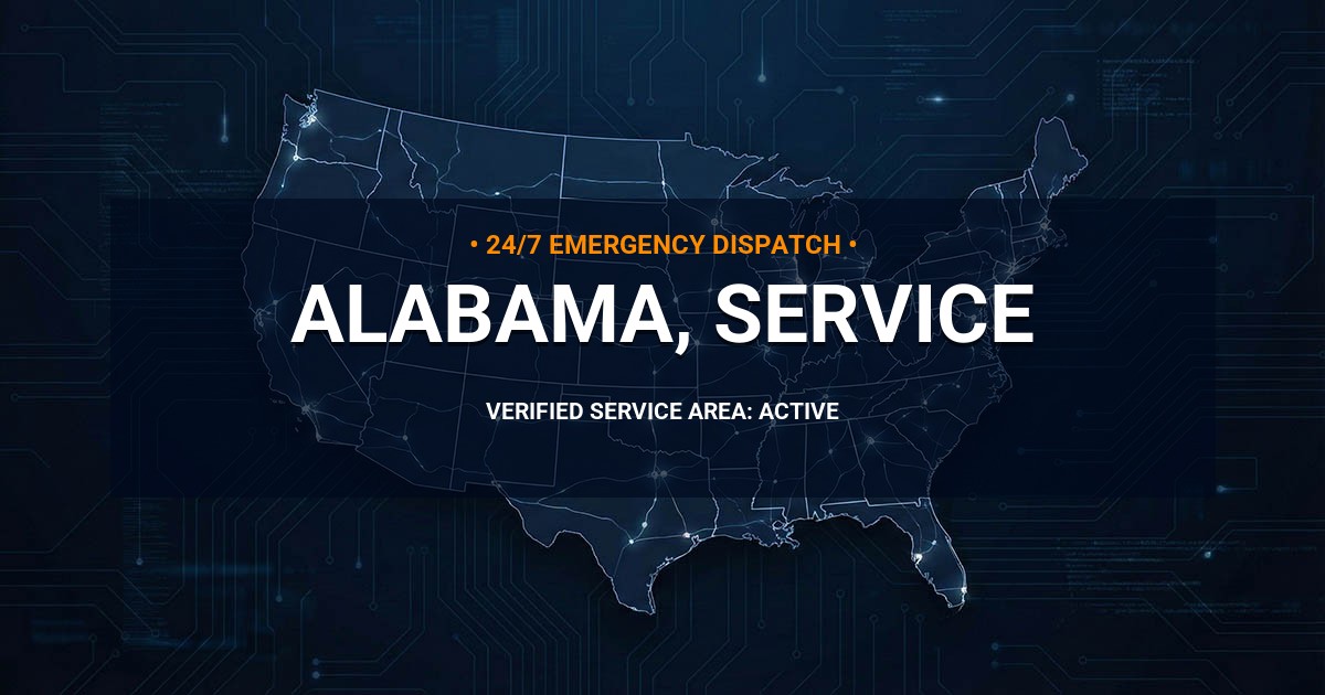 Emergency Plumbing Dispatch Map for Alabama Plumbing Administration