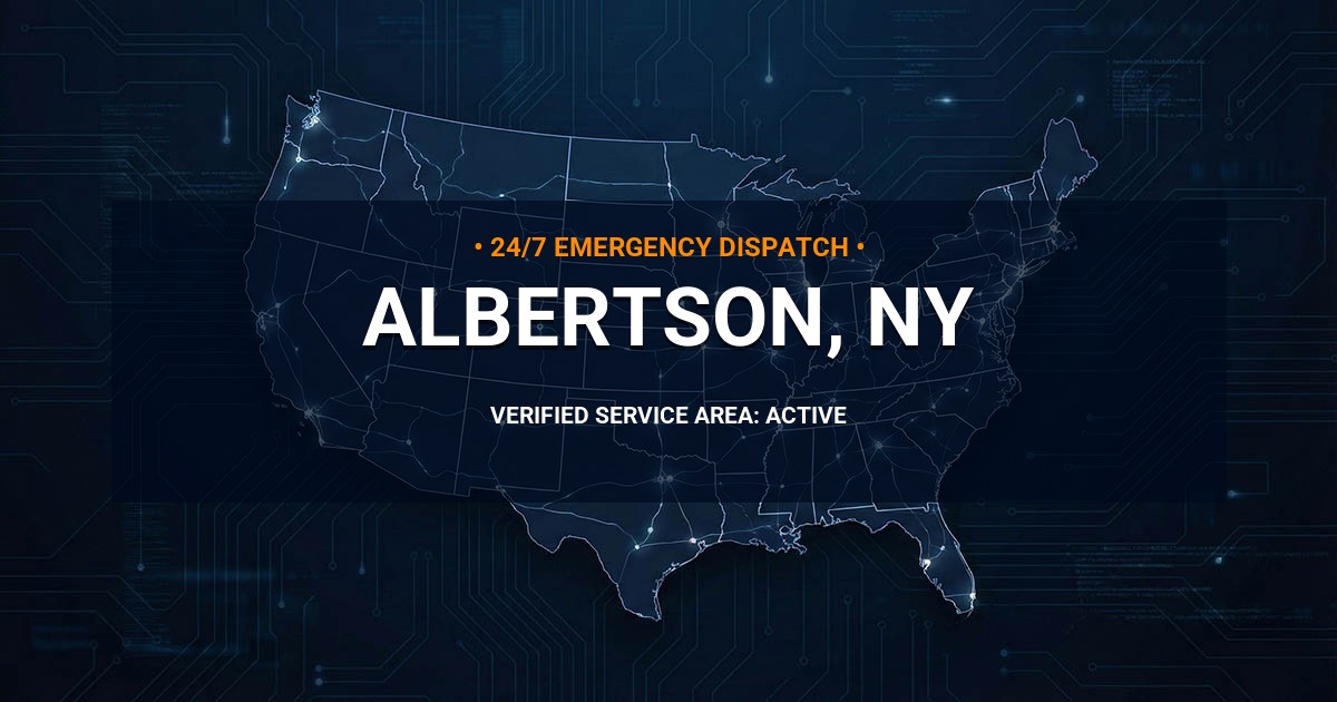Emergency Plumbing Dispatch Map for Plumbing Services: Albertson, NY