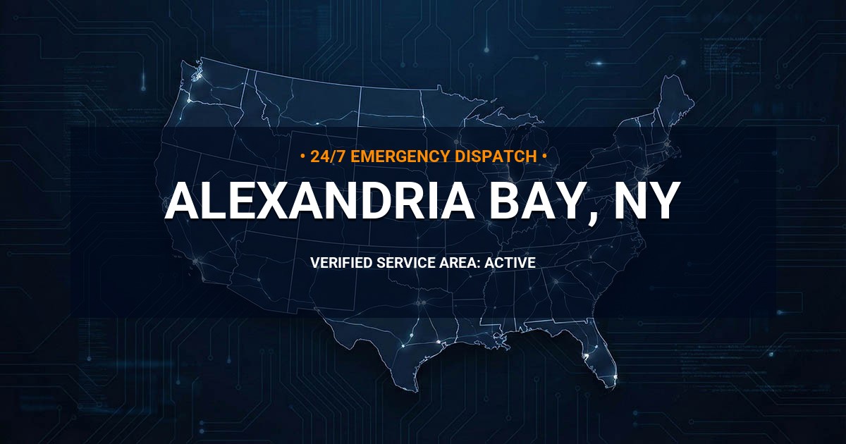 Emergency Plumbing Dispatch Map for Plumbing Services: Alexandria Bay, NY