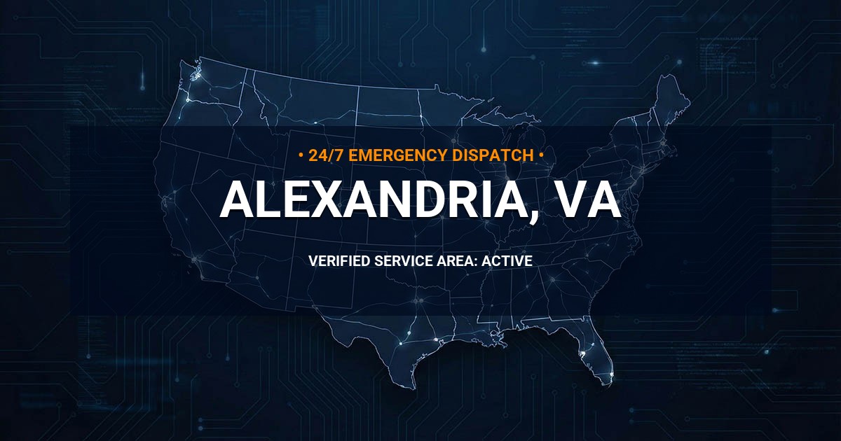 Emergency Plumbing Dispatch Map for Plumbing Services: Alexandria, VA