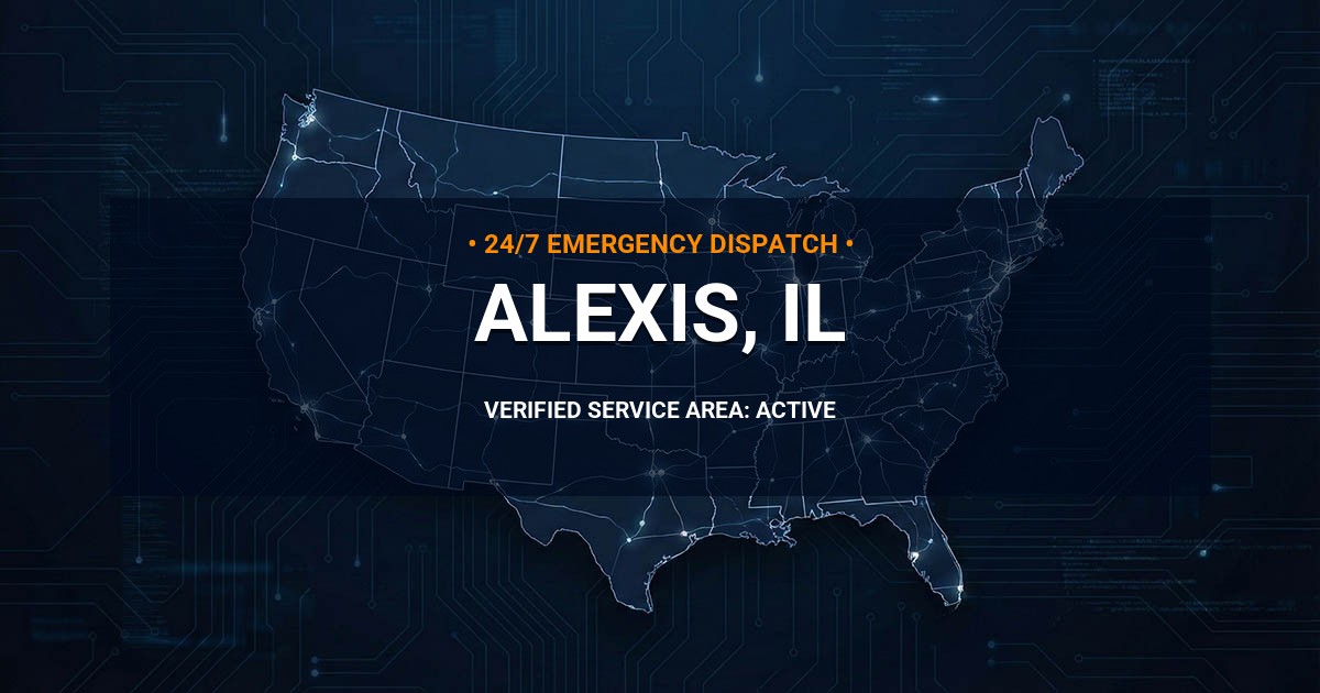 Emergency Plumbing Dispatch Map for Plumbing Services: Alexis, IL