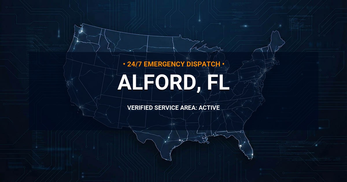 Emergency Plumbing Dispatch Map for Plumbing Services: Alford, FL