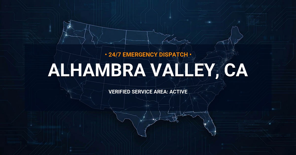 Emergency Plumbing Dispatch Map for Plumbing Services: Alhambra Valley, CA