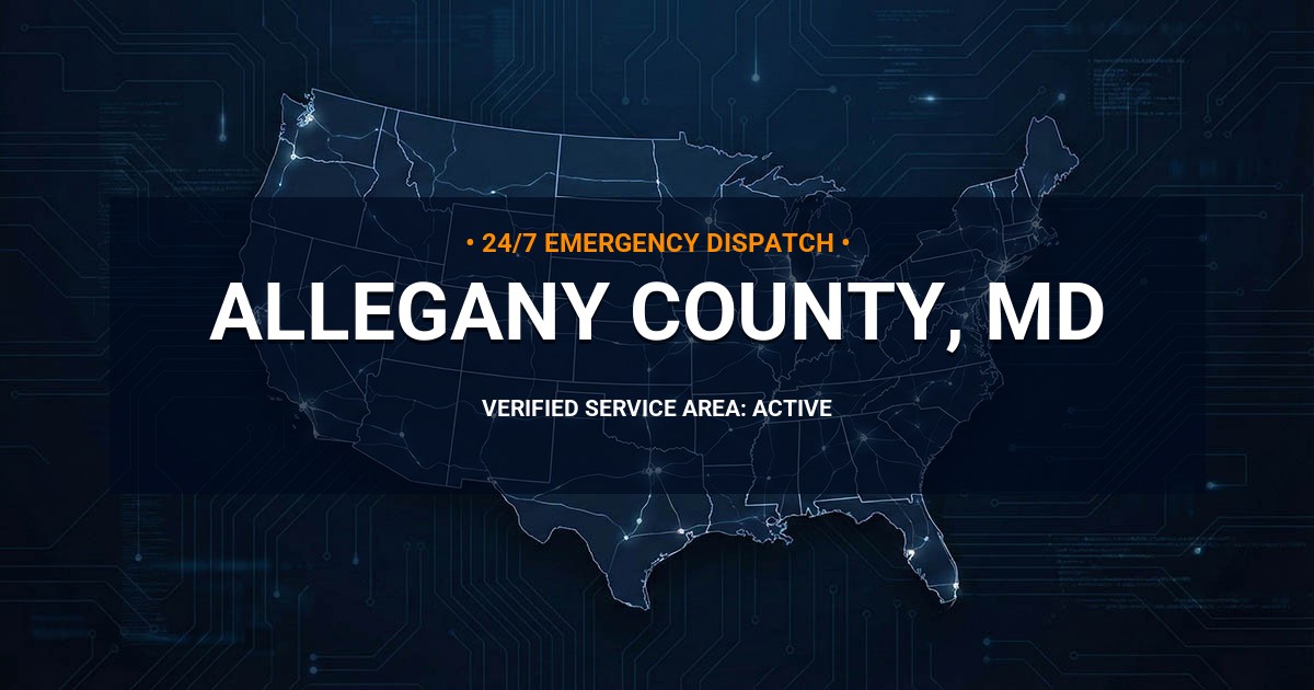 Emergency Plumbing Dispatch Map for Allegany County Plumbing Logistics