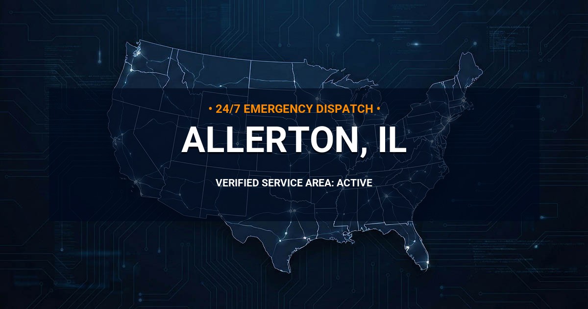 Emergency Plumbing Dispatch Map for Plumbing Services: Allerton, IL