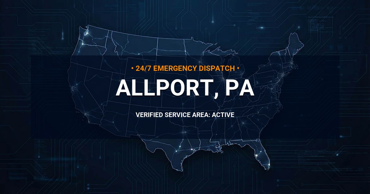 Emergency Plumbing Dispatch Map for Plumbing Services: Allport, PA