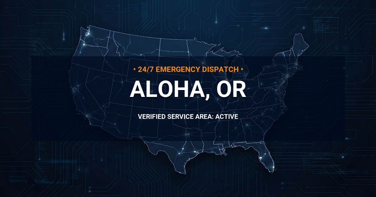 Emergency Plumbing Dispatch Map for Plumbing Services: Aloha, OR
