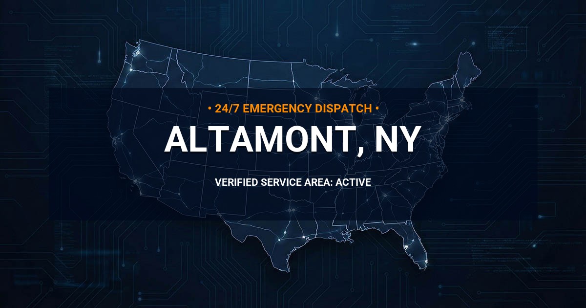 Emergency Plumbing Dispatch Map for Plumbing Services: Altamont, NY