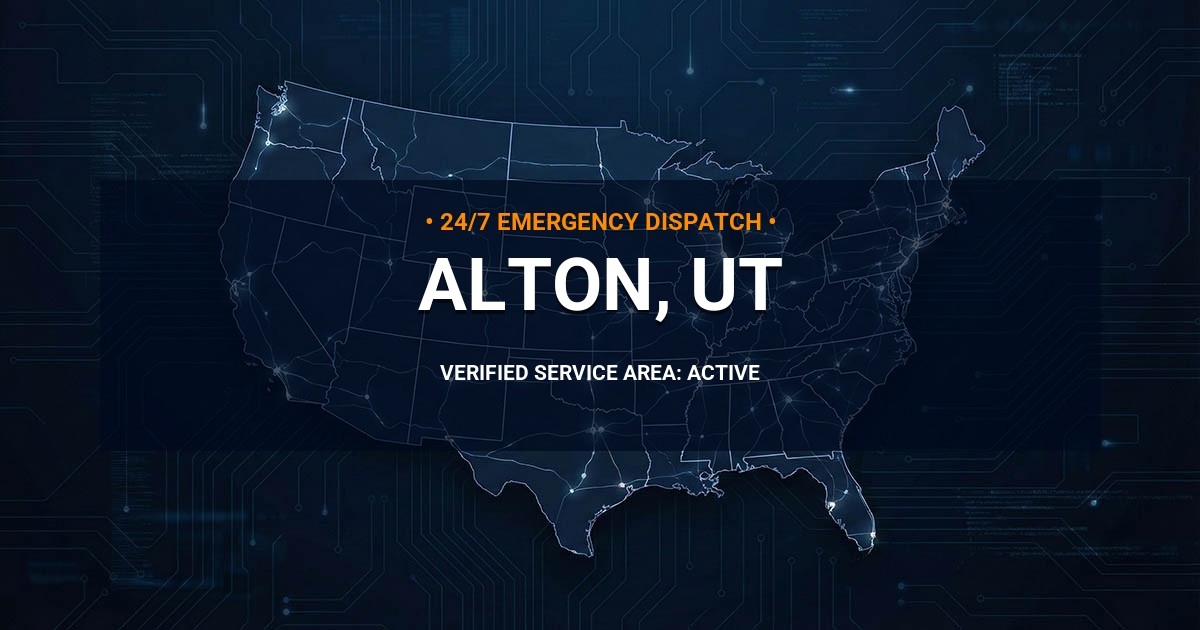 Emergency Plumbing Dispatch Map for Plumbing Services: Alton, UT
