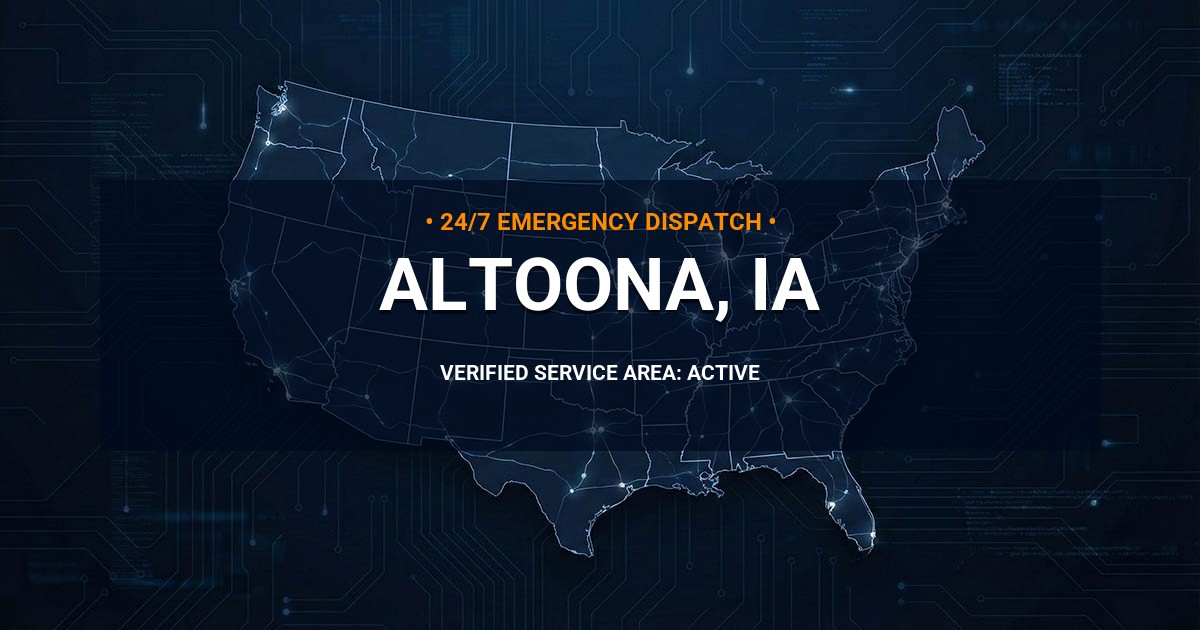 Emergency Plumbing Dispatch Map for Plumbing Services: Altoona, IA