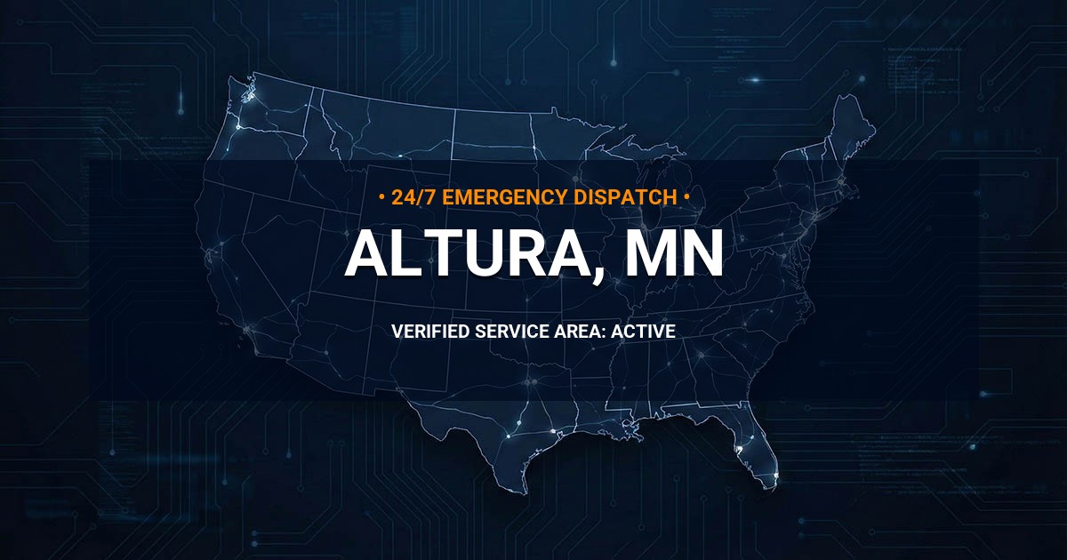 Emergency Plumbing Dispatch Map for Plumbing Services: Altura, MN