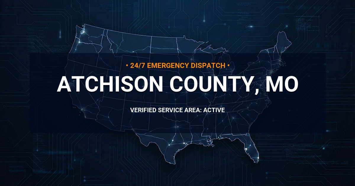 Emergency Plumbing Dispatch Map for Atchison County Plumbing Logistics
