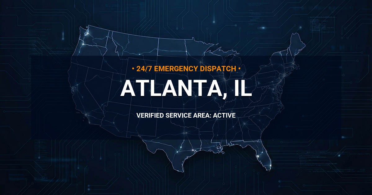 Emergency Plumbing Dispatch Map for Plumbing Services: Atlanta, IL