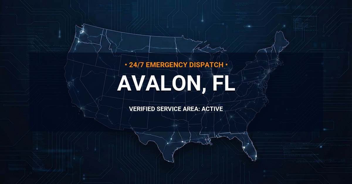 Emergency Plumbing Dispatch Map for Plumbing Services: Avalon, FL
