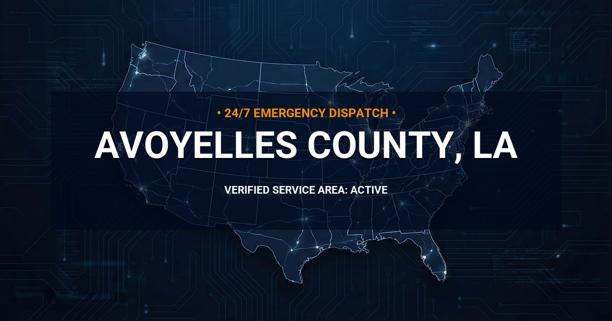 Emergency Plumbing Dispatch Map for Avoyelles County Plumbing Logistics