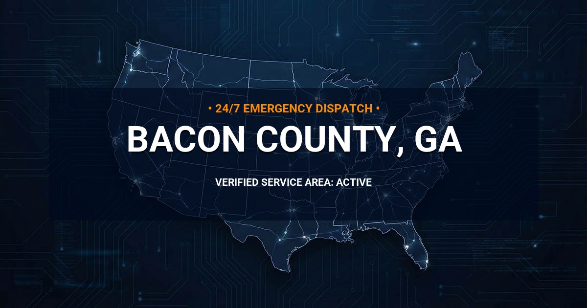 Emergency Plumbing Dispatch Map for Bacon County Plumbing Logistics