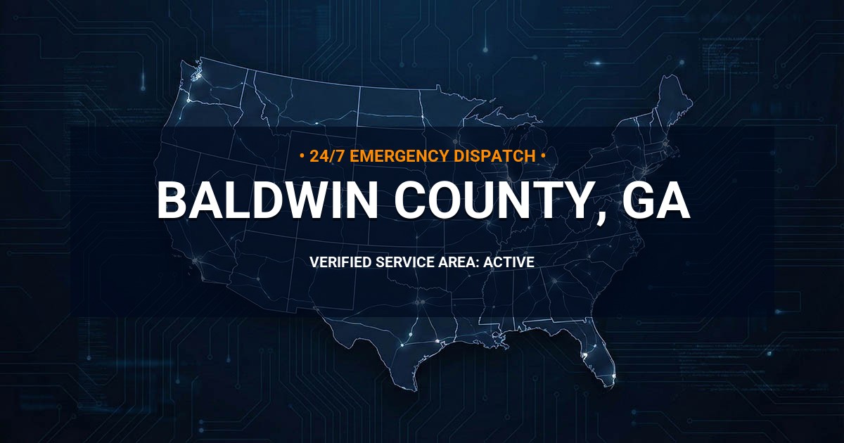 Emergency Plumbing Dispatch Map for Baldwin County Plumbing Logistics