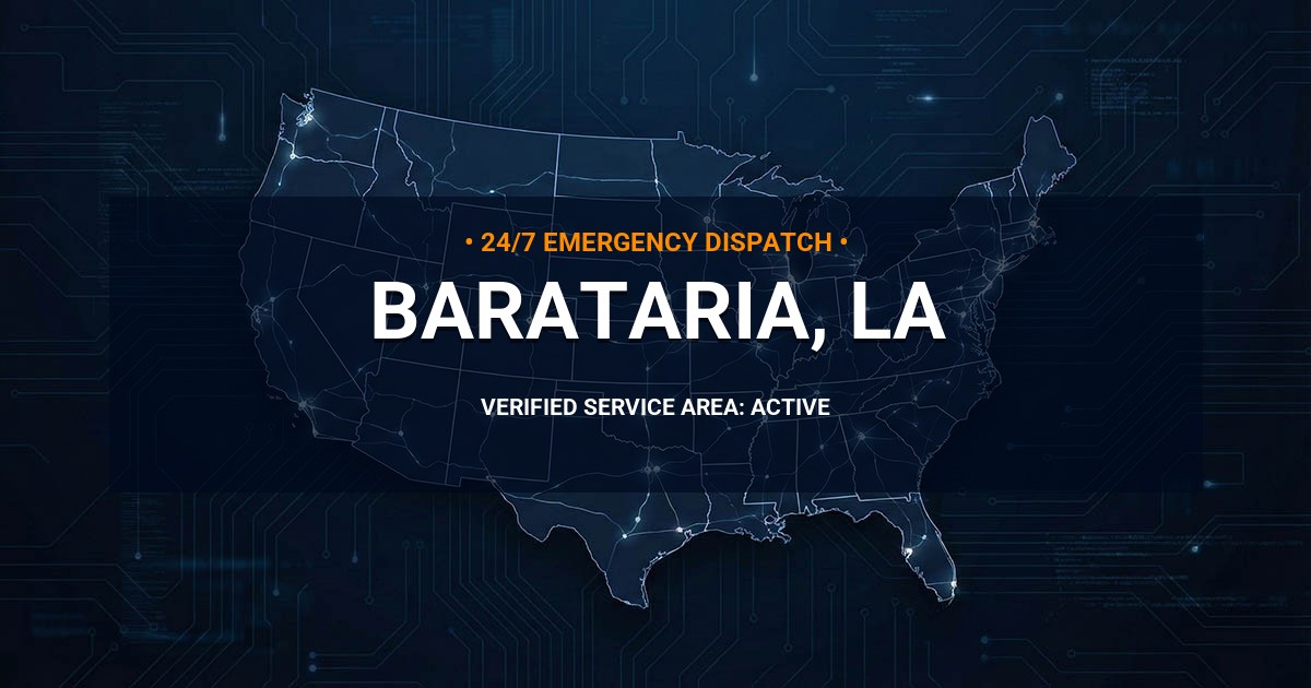 Emergency Plumbing Dispatch Map for Plumbing Services: Barataria, LA