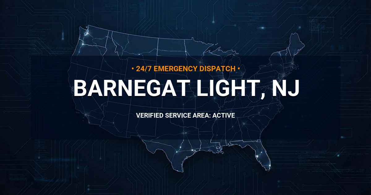 Emergency Plumbing Dispatch Map for Plumbing Services: Barnegat Light, NJ
