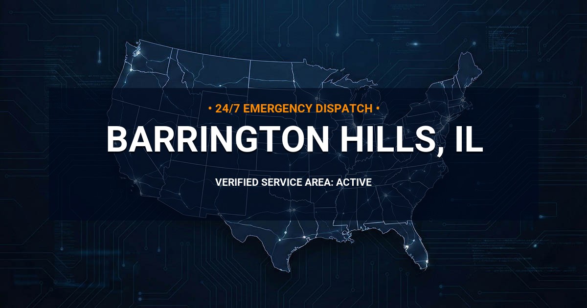 Emergency Plumbing Dispatch Map for Plumbing Services: Barrington Hills, IL