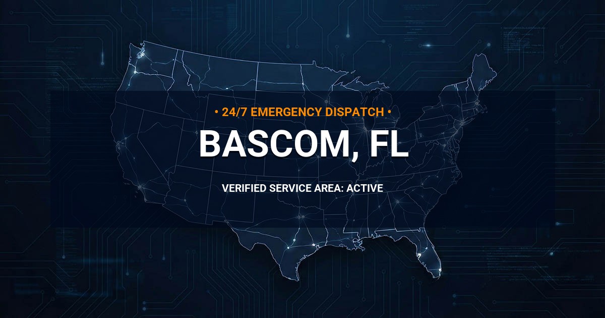 Emergency Plumbing Dispatch Map for Plumbing Services: Bascom, FL
