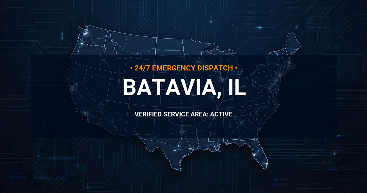 Emergency Plumbing Dispatch Map for Plumbing Services: Batavia, IL