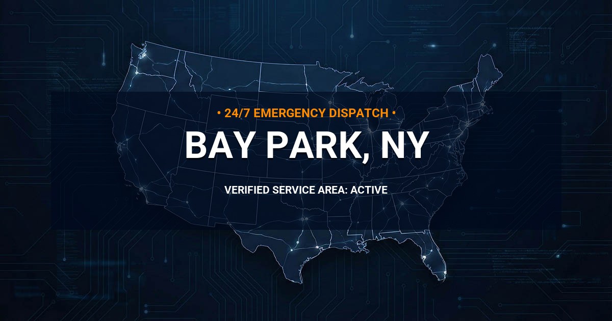 Emergency Plumbing Dispatch Map for Plumbing Services: Bay Park, NY