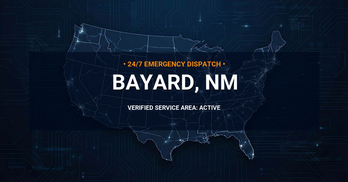 Emergency Plumbing Dispatch Map for Plumbing Services: Bayard, NM
