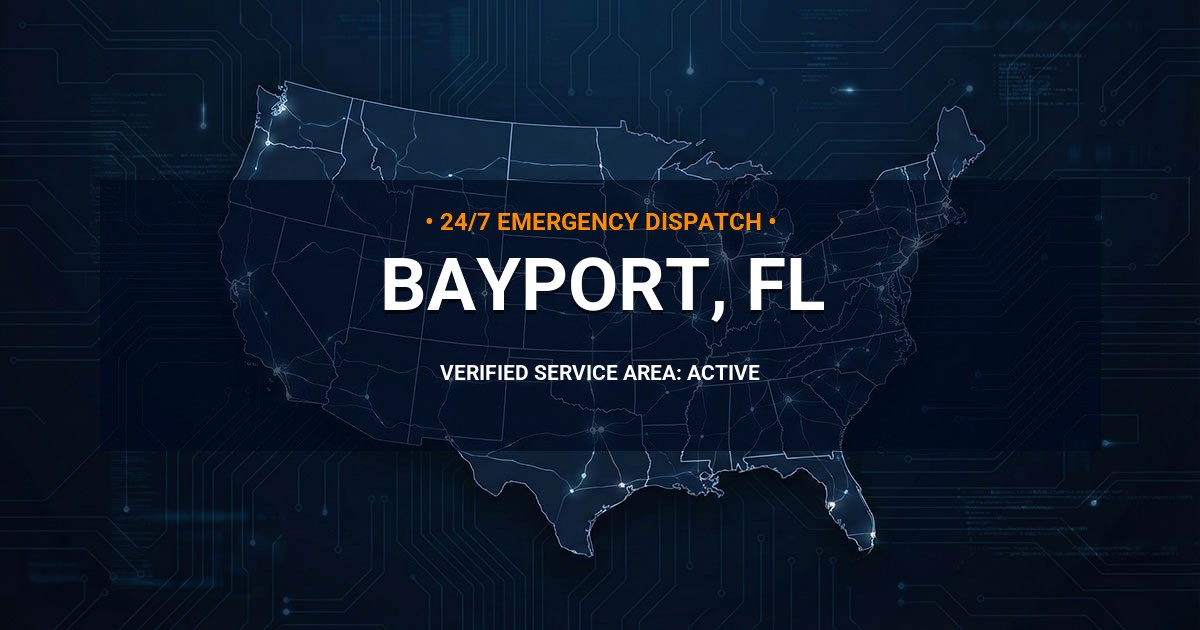 Emergency Plumbing Dispatch Map for Plumbing Services: Bayport, FL