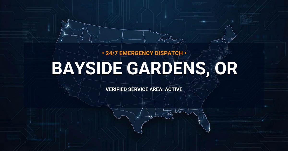 Emergency Plumbing Dispatch Map for Plumbing Services: Bayside Gardens, OR