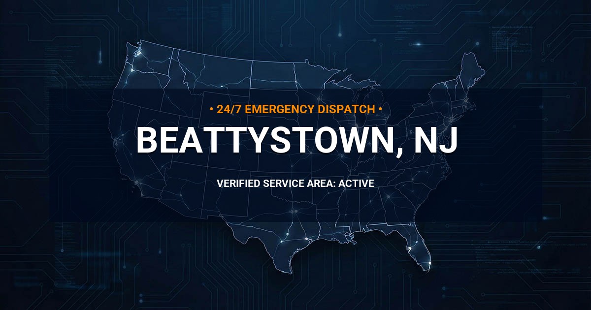 Emergency Plumbing Dispatch Map for Plumbing Services: Beattystown, NJ