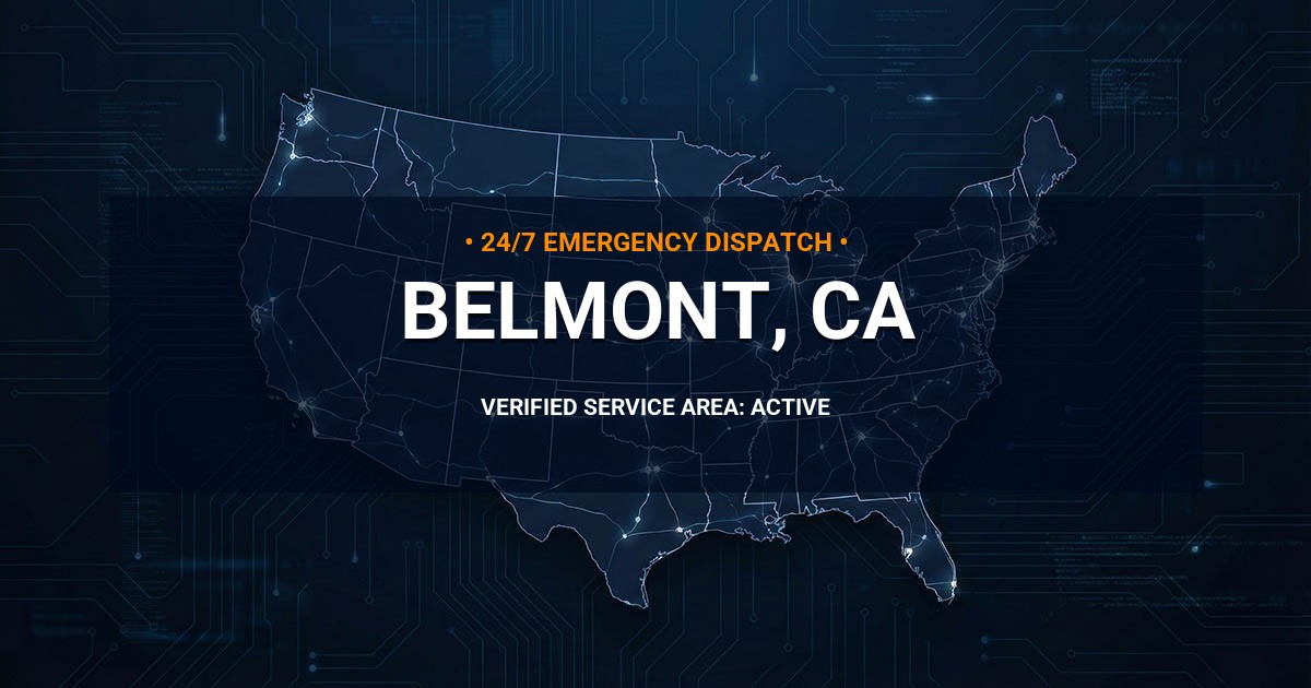 Emergency Plumbing Dispatch Map for Plumbing Services: Belmont, CA