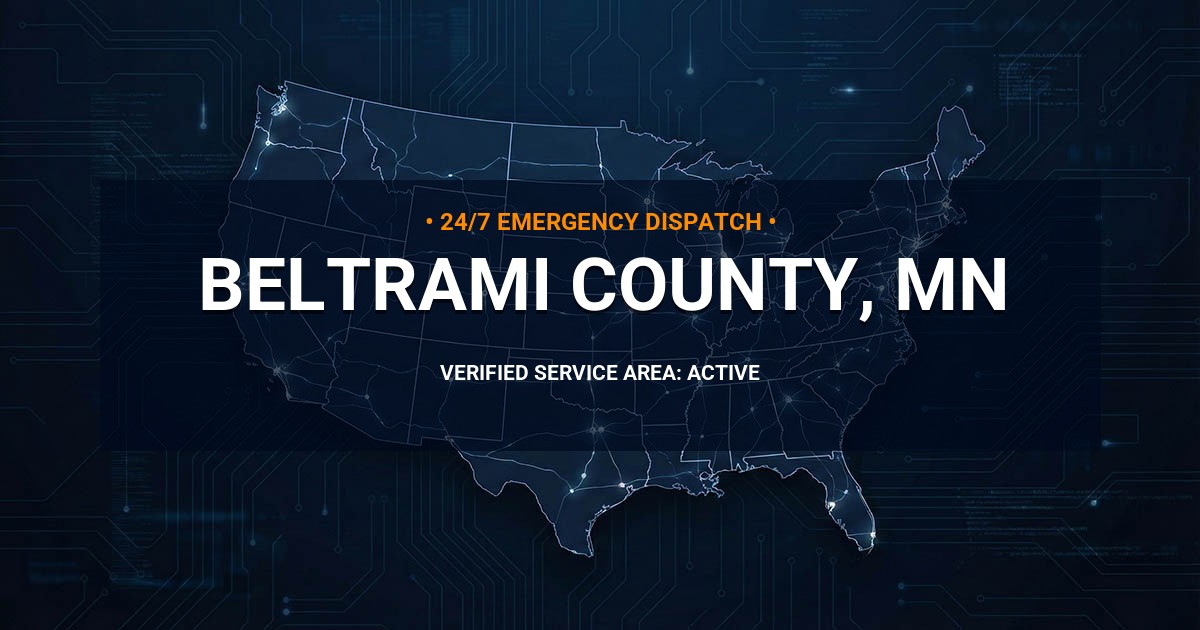 Emergency Plumbing Dispatch Map for Beltrami County Plumbing Logistics