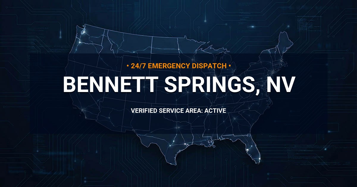 Emergency Plumbing Dispatch Map for Plumbing Services: Bennett Springs, NV
