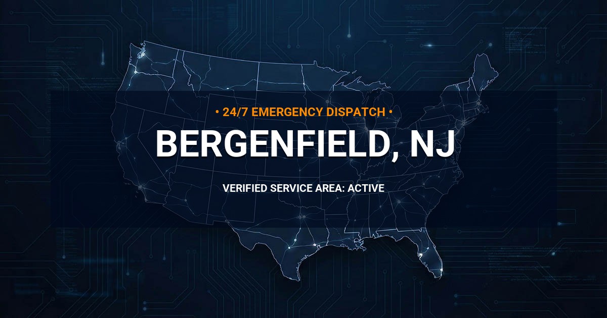 Emergency Plumbing Dispatch Map for Plumbing Services: Bergenfield, NJ