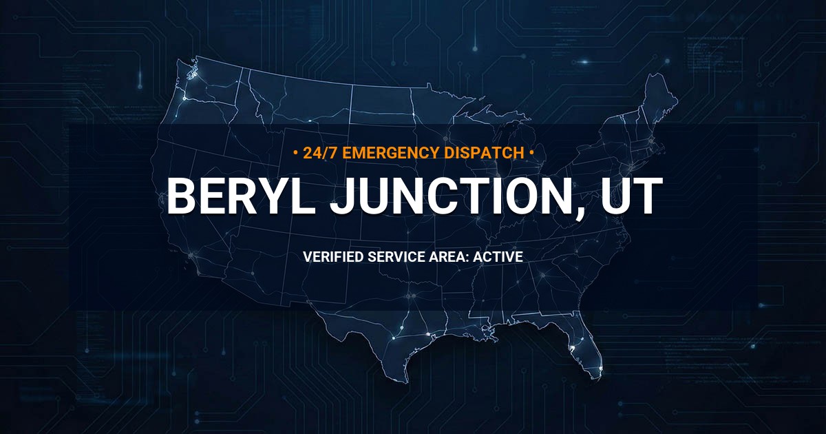 Emergency Plumbing Dispatch Map for Plumbing Services: Beryl Junction, UT