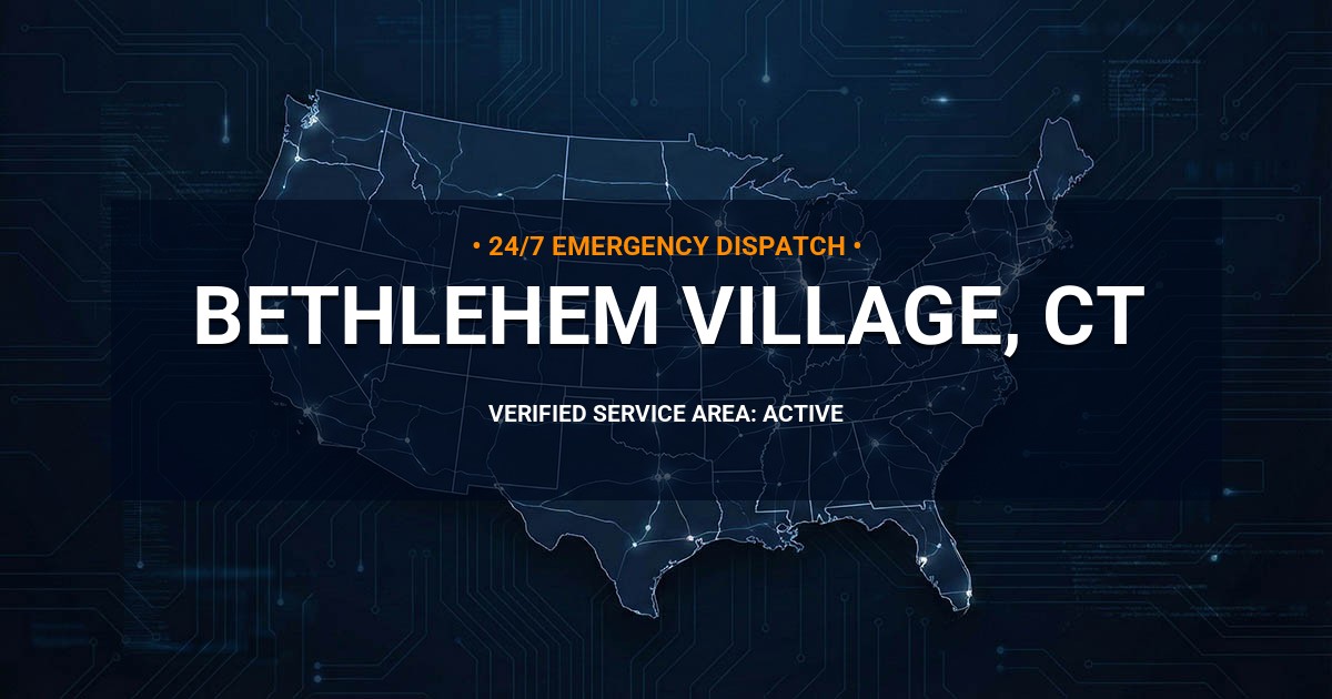 Emergency Plumbing Dispatch Map for Plumbing Services: Bethlehem Village, CT