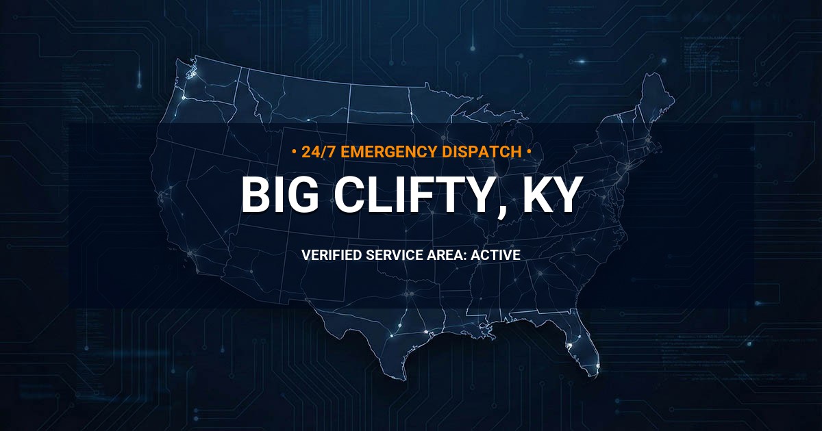 Emergency Plumbing Dispatch Map for Plumbing Services: Big Clifty, KY