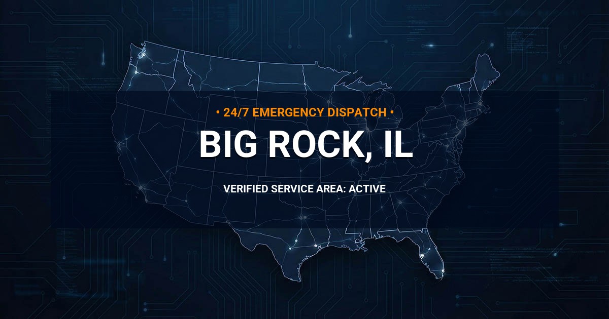 Emergency Plumbing Dispatch Map for Plumbing Services: Big Rock, IL