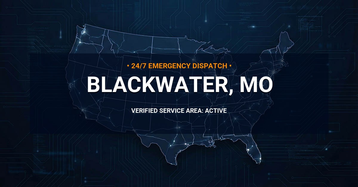 Emergency Plumbing Dispatch Map for Plumbing Services: Blackwater, MO