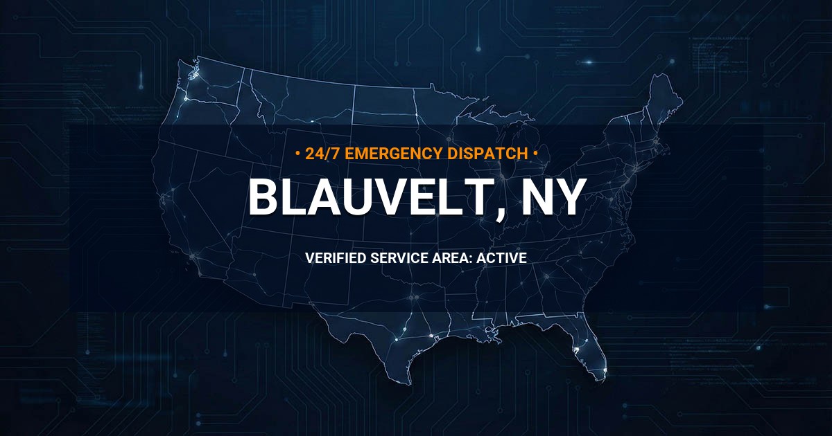 Emergency Plumbing Dispatch Map for Plumbing Services: Blauvelt, NY