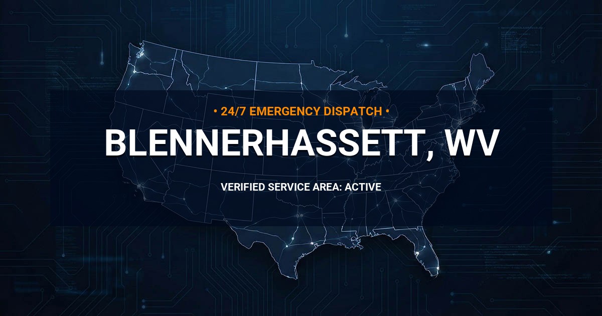 Emergency Plumbing Dispatch Map for Plumbing Services: Blennerhassett, WV