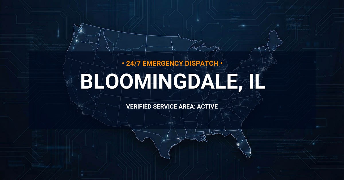 Emergency Plumbing Dispatch Map for Plumbing Services: Bloomingdale, IL