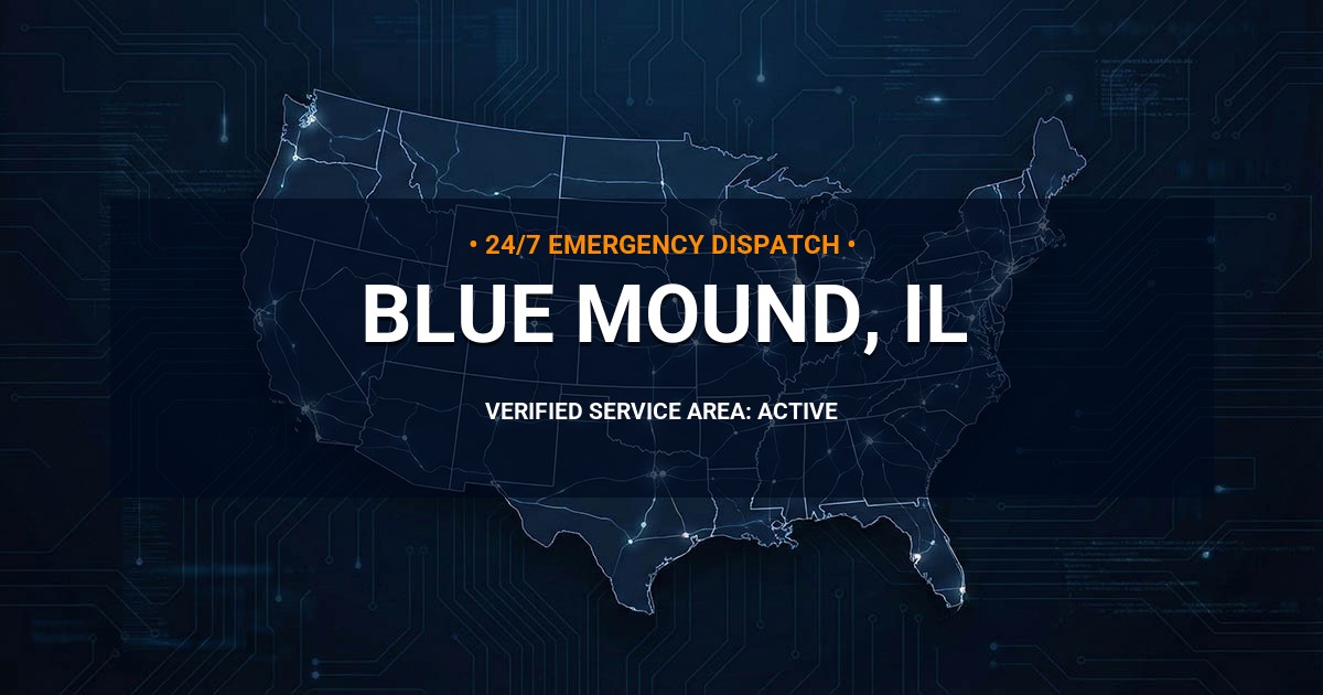 Emergency Plumbing Dispatch Map for Plumbing Services: Blue Mound, IL