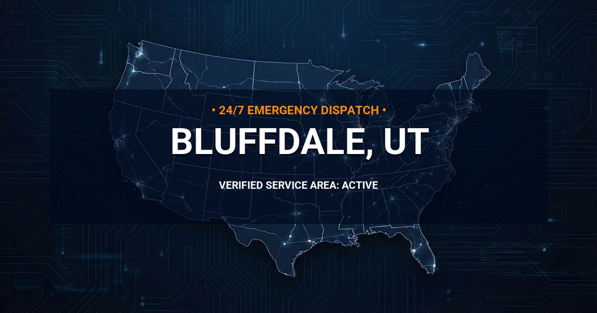 Emergency Plumbing Dispatch Map for Plumbing Services: Bluffdale, UT