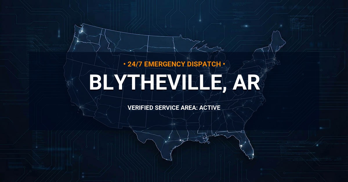 Emergency Plumbing Dispatch Map for Plumbing Services: Blytheville, AR