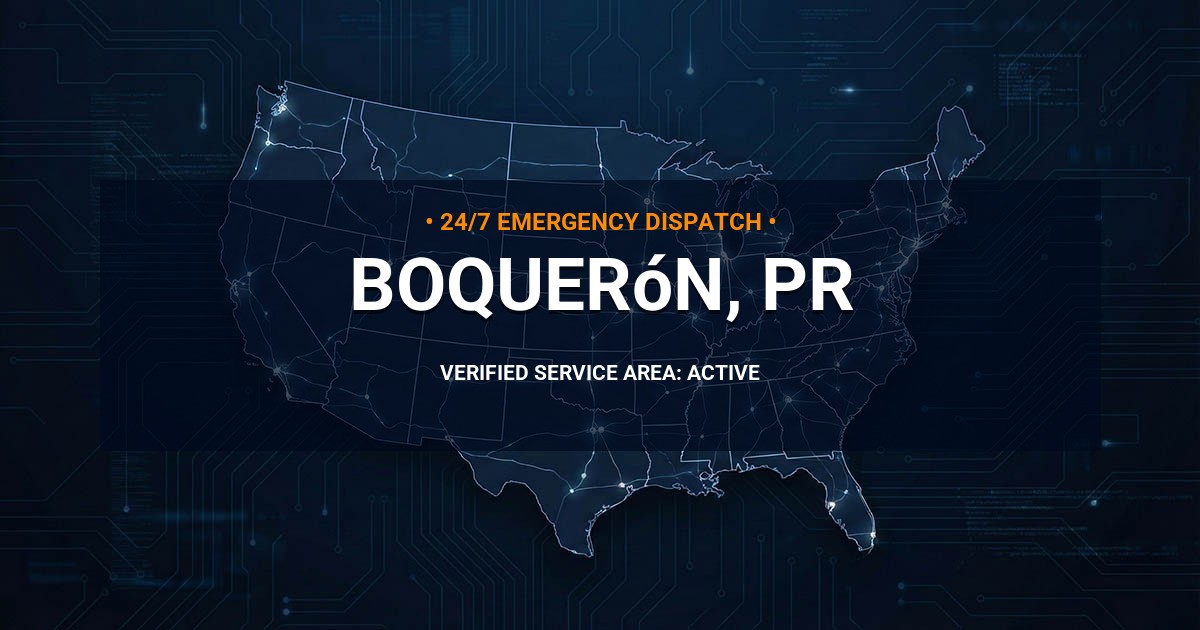Emergency Plumbing Dispatch Map for Plumbing Services: Boquerón, PR